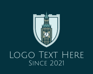 Uk - Big Ben Shield Landmark logo design