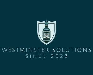 Westminster - Big Ben Shield Landmark logo design