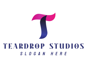 Generic Gradient Letter T Studio logo design