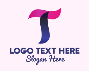 Letter T - Gradient Letter T logo design