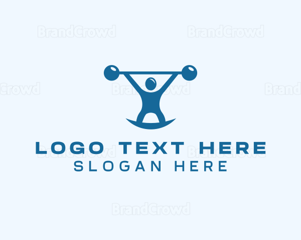 Blue Fitness Weightlifting Logo