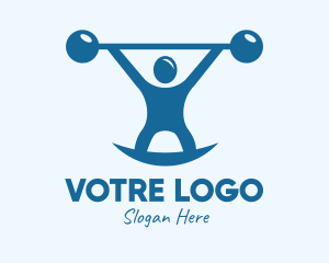 Blue Fitness Weightlifting Logo