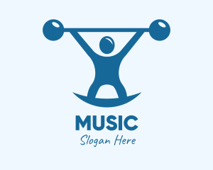 Blue Fitness Weightlifting Logo