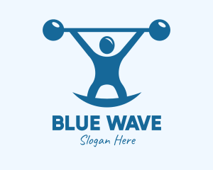 Blue - Blue Fitness Weightlifting logo design