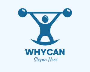 Physical Training - Blue Fitness Weightlifting logo design