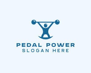 Blue Fitness Weightlifting logo design