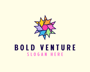 Venture - Colorful Flower Arrows logo design