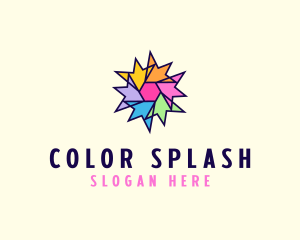 Colorful Flower Arrows logo design