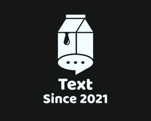 Chat Bubble Milk Box logo design