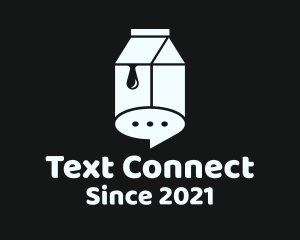 Texting - Chat Bubble Milk Box logo design