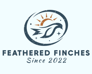 Sun Finch Bird logo design