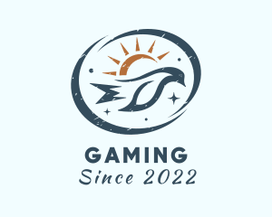Passerine - Sun Finch Bird logo design