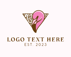 Wild Animal - Elegant Tropical Flamingo logo design