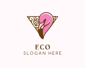 Elegant Tropical Flamingo Logo