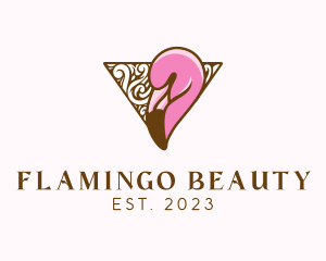 Elegant Tropical Flamingo logo design