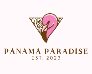 Elegant Tropical Flamingo logo design