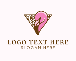 Elegant Tropical Flamingo Logo