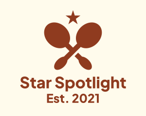 Cooking Spoon Star logo design