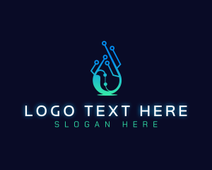 App - Tech Water Droplet logo design