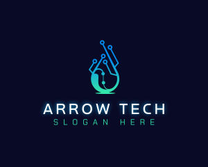 Tech Water Droplet logo design