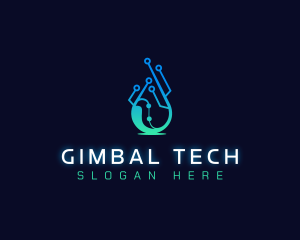 Tech Water Droplet logo design