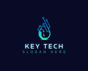 Tech Water Droplet logo design