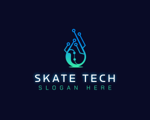 Tech Water Droplet logo design