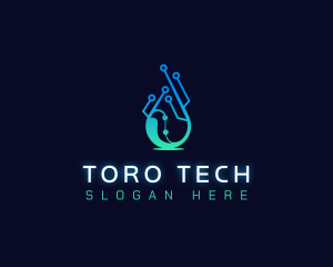 Tech Water Droplet logo design