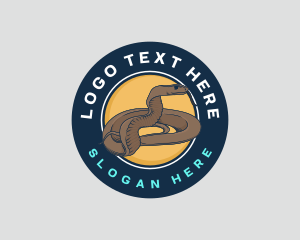 Badge - Wild Snake Serpent logo design