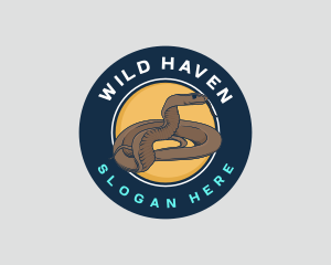 Wild Snake Serpent logo design