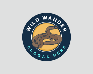 Wild Snake Serpent logo design