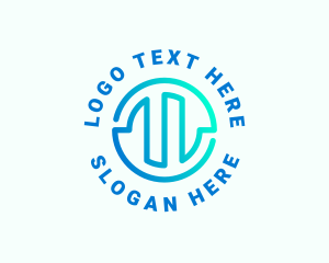 Line - Modern Investment Marketing logo design
