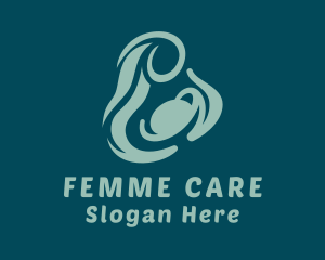 Gynecology - Green Maternity Clinic logo design