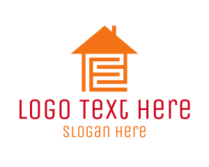 Realtor - Orange Home Maze logo design