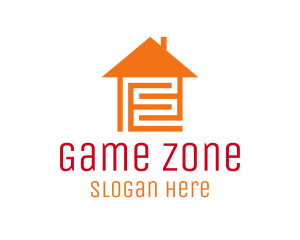 Orange Home Maze logo design