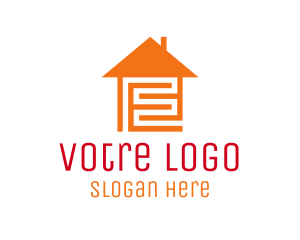 Construction - Orange Home Maze logo design