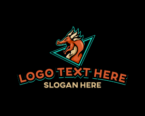 Fantasy - Dragon Gaming Creature logo design