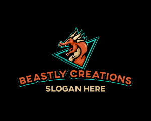 Creature - Dragon Gaming Creature logo design