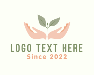 Herb - Natural Leaf Hand logo design