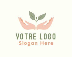 Natural Leaf Hand Logo