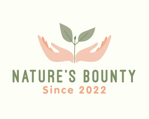 Natural Leaf Hand logo design