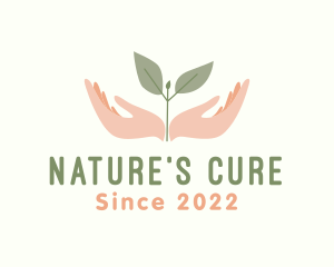 Natural Leaf Hand logo design