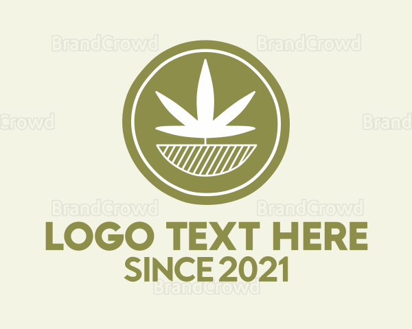 Green Weed Coin Logo