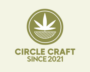 Green Weed Coin  logo design