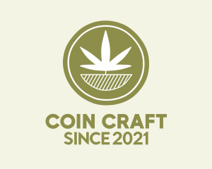 Green Weed Coin  logo design