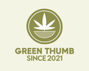 Green Weed Coin  logo design