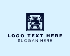 Logistics - Fast Shipping Truck logo design