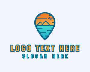 Ocean - Island Travel Navigator logo design