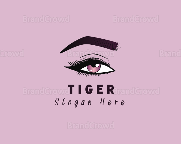 Aesthetic Woman Beauty Eyelash Logo