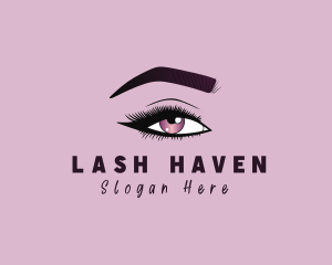 Aesthetic Woman Beauty Eyelash logo design